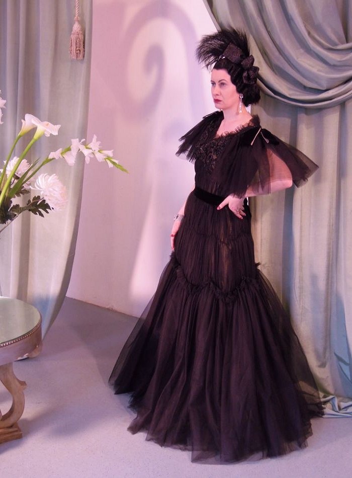 Thomas vomn Nordheim - Evening dress in black silk tulle